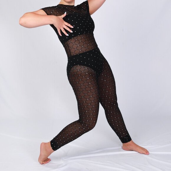 Elegant Black Sheer Bodysuit - Picture 1 of 9